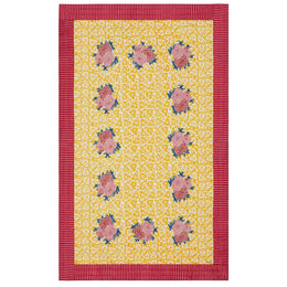 Lisa Corti Oleander cotton tablecloth (180cm x 270cm) - Orange